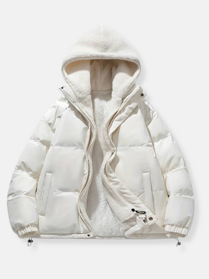 Warm Women's Down Filled Hooded Puffer Jacket