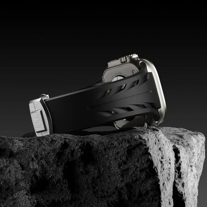Soft Rubber Apple Watch Band with Metal Clamp