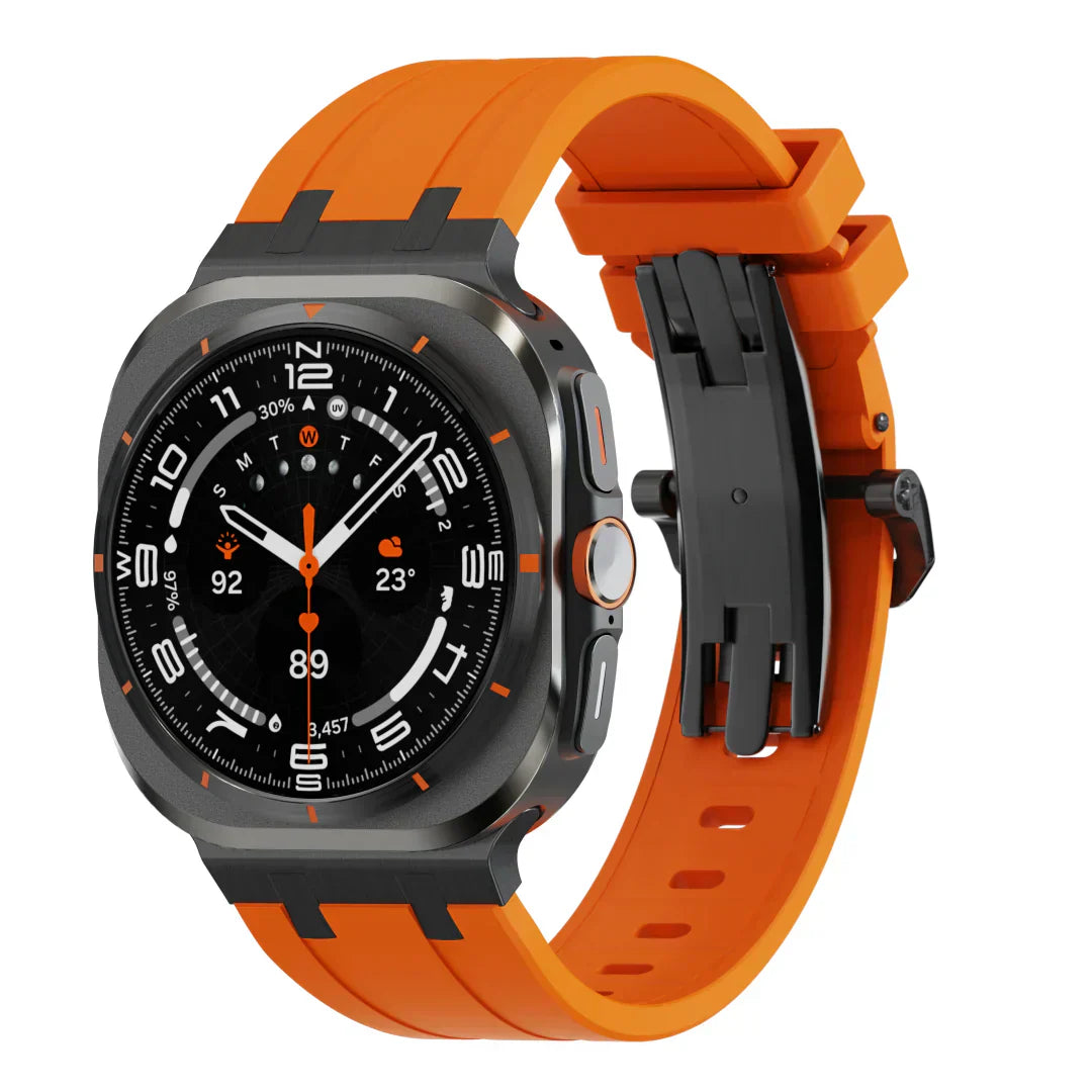 Stylish Butterfly Clasp Silicone Strap For Samsung Galaxy Watch