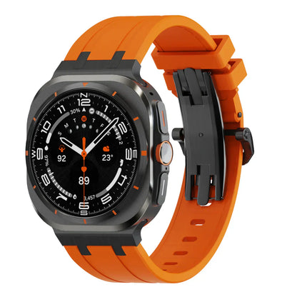 Stylish Butterfly Clasp Silicone Strap For Samsung Galaxy Watch