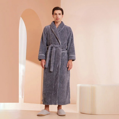 Soft Plush Winter Robe with Adjustable Belt