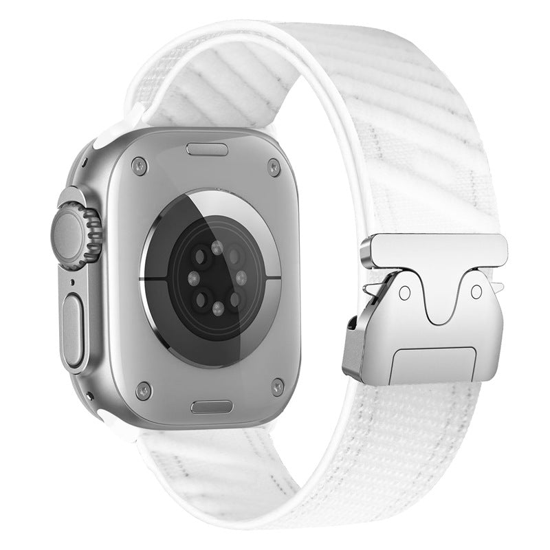 Durable Nylon Strap For Apple Watch With Metal Buckle