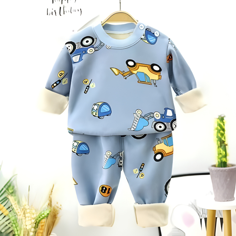 Comfy Kids' Fleece Pajamas - Warm Fun Cartoon Sleepwear