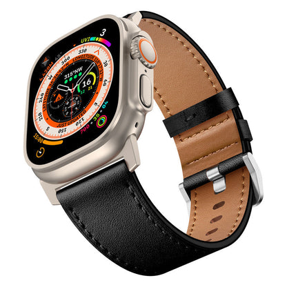 Genuine Brown Leather Watch Strap