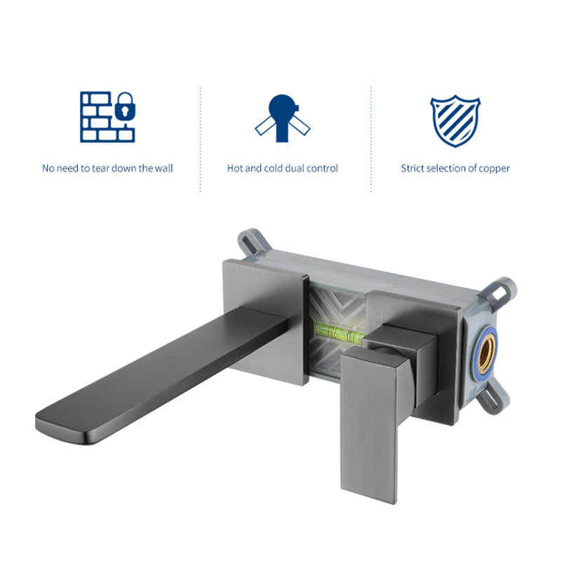 Hidden Wall Mount Single Handle Modern Faucet