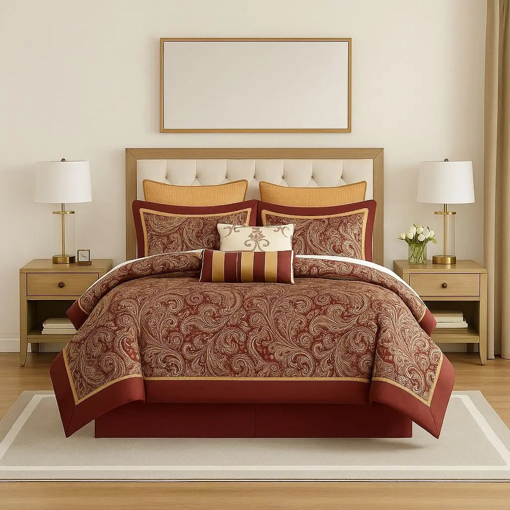 Luxury 12-Piece Bedding Comforter Set - Lusomart