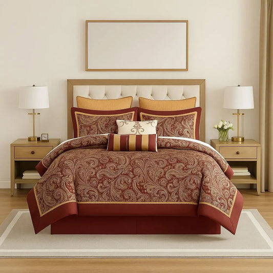 Luxury 12-Piece Bedding Comforter Set - Lusomart