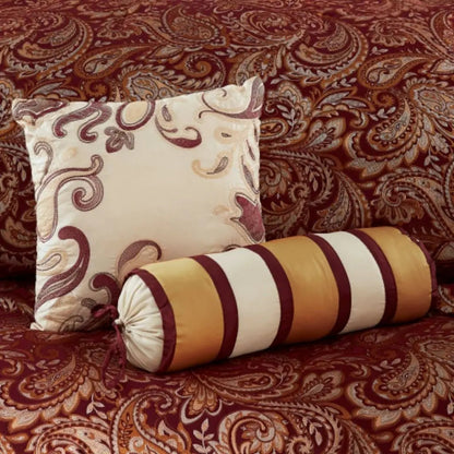 Soft 200 thread count cotton sheets with coordinating piping included in 12-piece comforter set