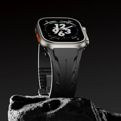 Soft Rubber Apple Watch Band with Metal Clamp