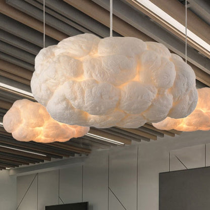 Soft White Cotton LED Hanging Light