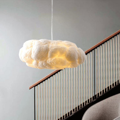 Soft White Cotton LED Hanging Light