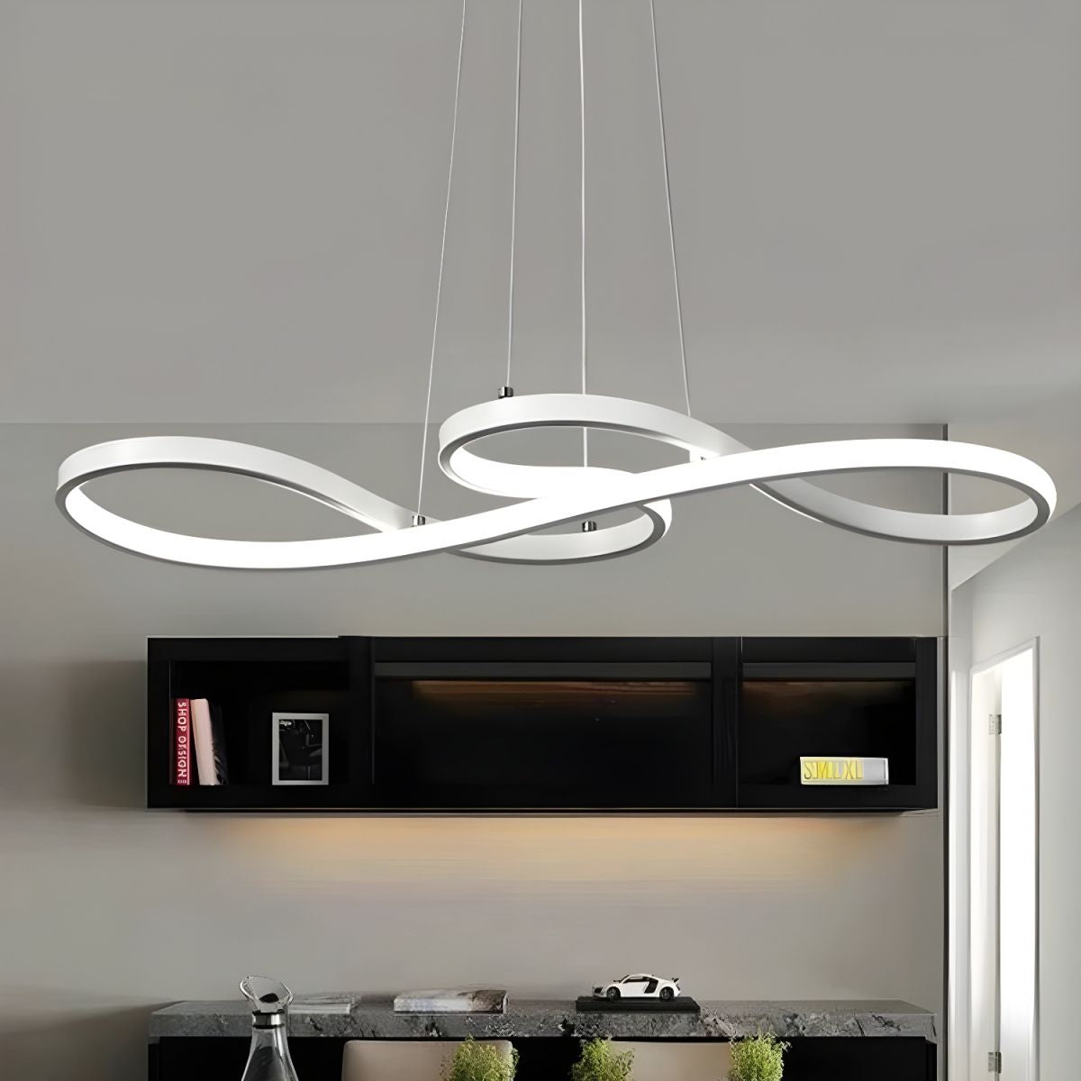 Sleek Metal Pendant Ceiling Light Fixture