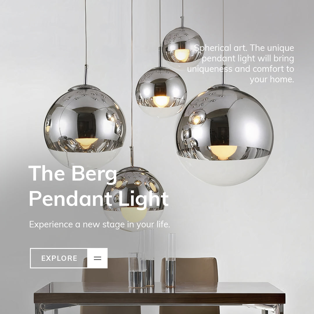 Stunning Glass Pendant Light Clear Globe Chandelier - Lusomart