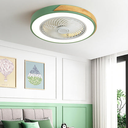 Rustic Wood Ceiling Fan with Efficient LED Lighting