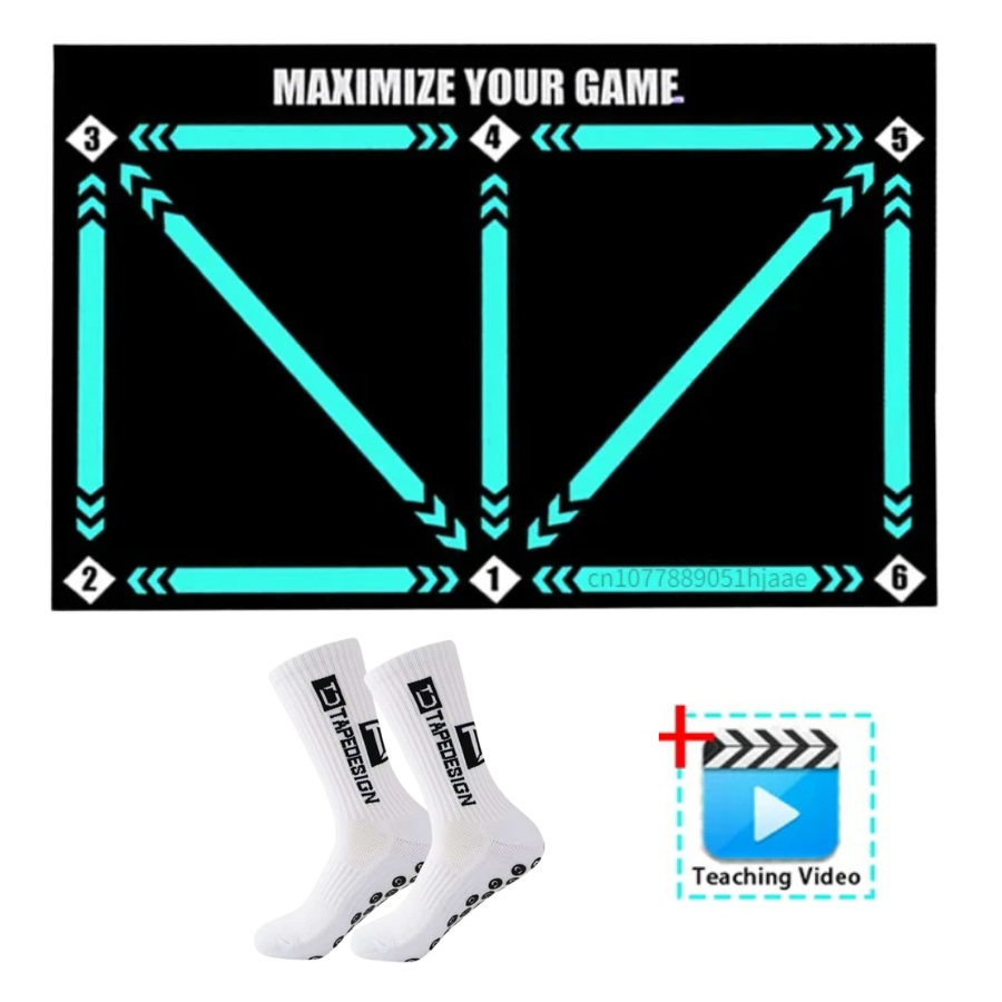 Premium Soccer Practice Mat and Coaching Guide