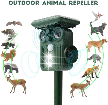 Outdoor Solar Powered Deer Repellent, 5 Modes, Waterproof