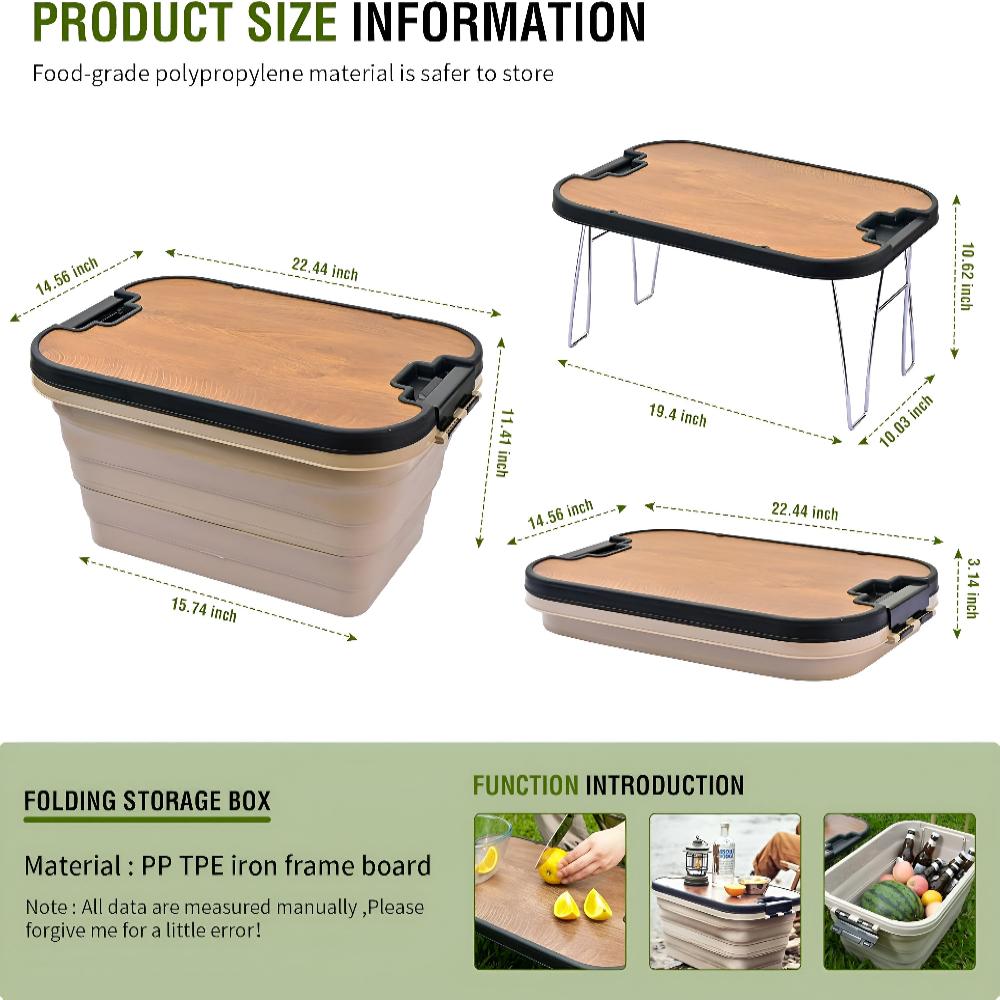 Portable Folding Storage Box for Camping Supplies