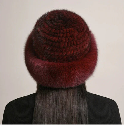 Soft Mink Fur Winter Hat for Warmth and Style