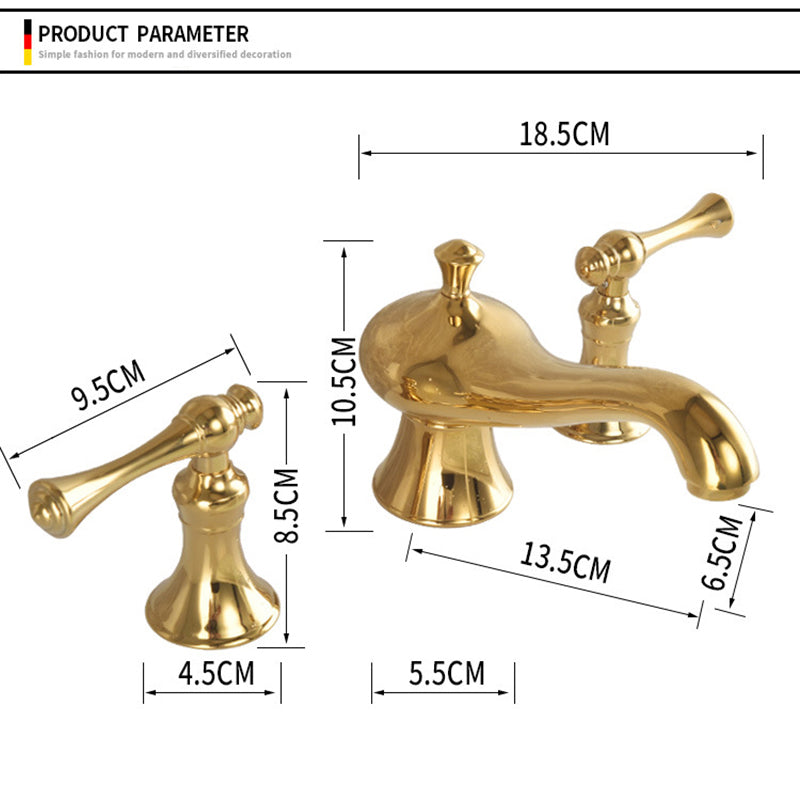 Classic 3-Hole Widespread Bathroom Sink Faucet