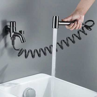 White Mounted Bidet Set with Handheld Shower
