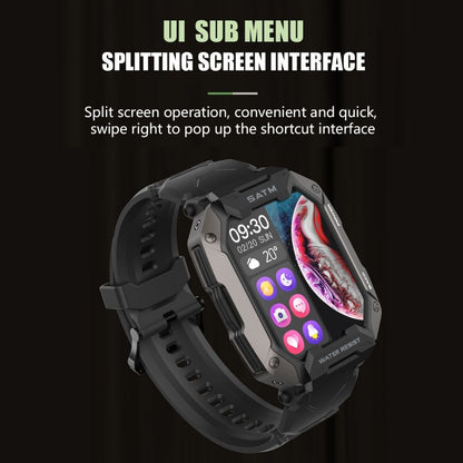 Rugged Outdoor Tactical Smartwatch With Long Lasting Battery