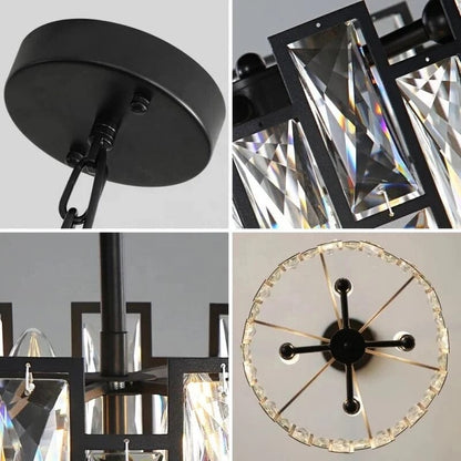 Luxury Crystal Drop LED Ceiling Light in Silver Stainless