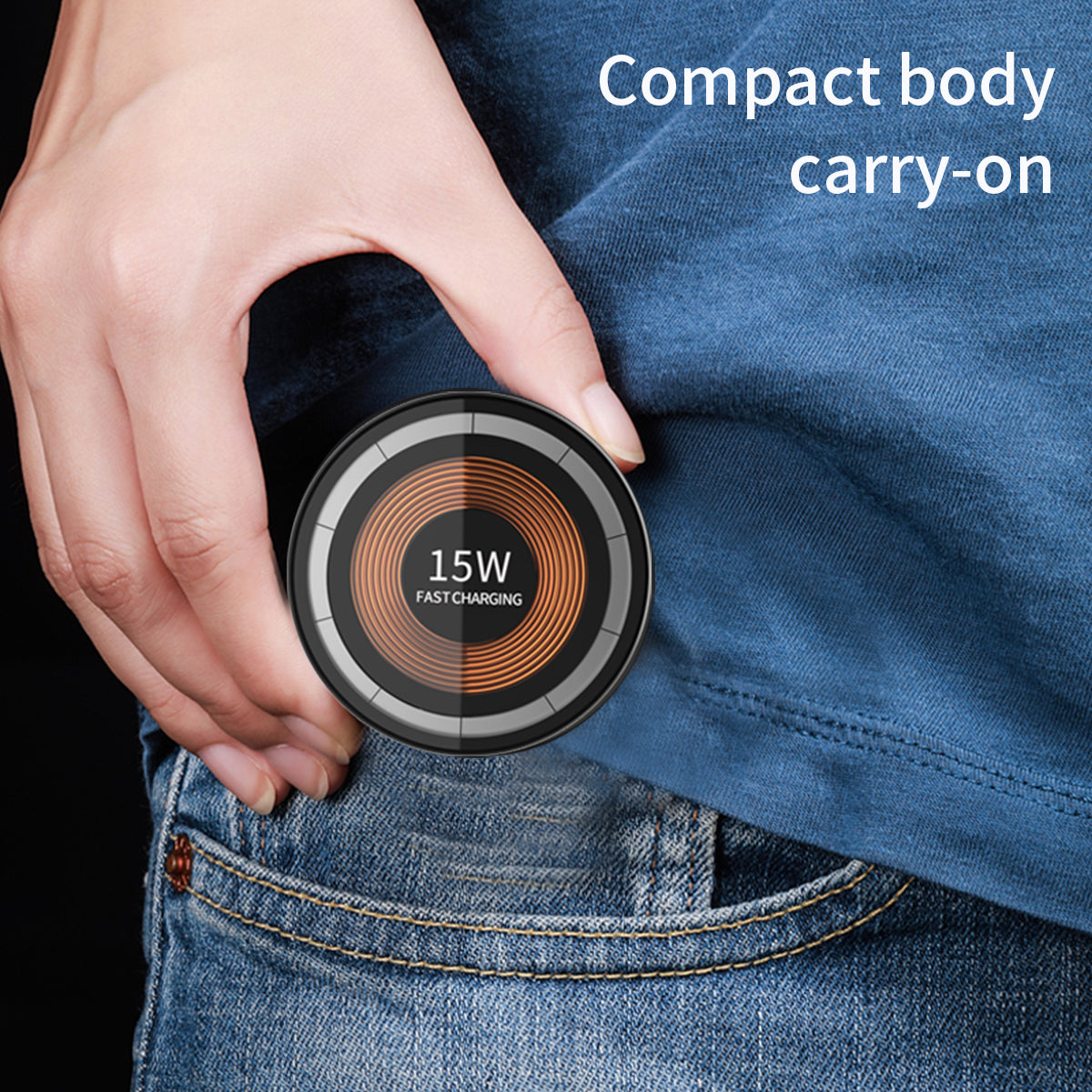 Compact Fast Wireless Charging Phone Stand