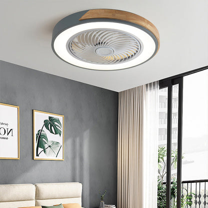 Rustic Wood Ceiling Fan with Efficient LED Lighting