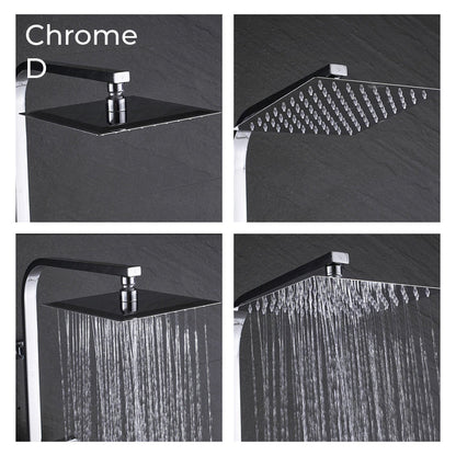 Luxury Rain Shower Head With Handheld Sprayer Easy Fit