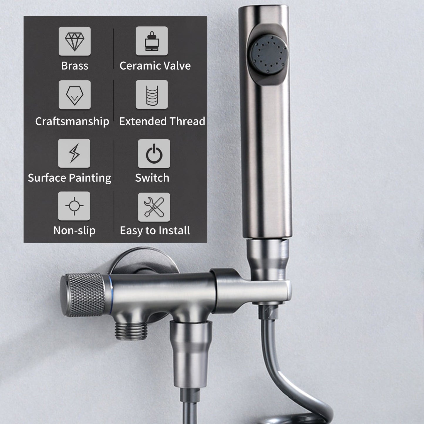 Portable Shower Head Bidet With Adjustable Spray Nozzle
