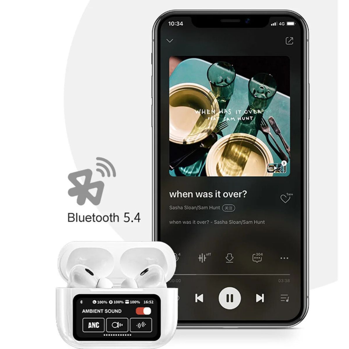 Wireless Noise Cancelling Bluetooth Earbuds