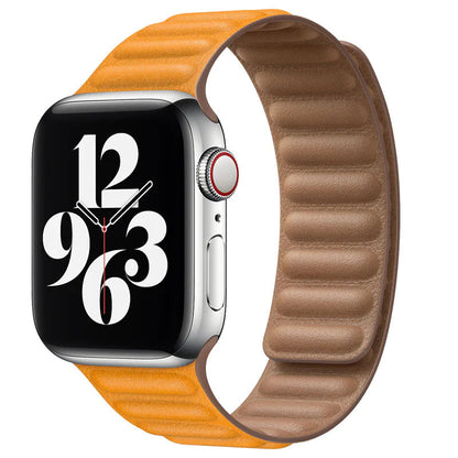 Strong Magnetic Genuine Leather Watch Strap