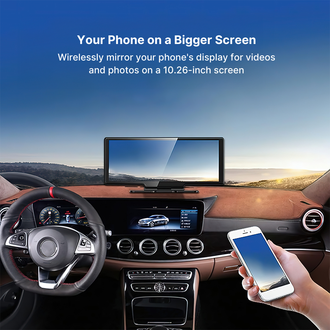 Compact 10.26 Wireless Car Play Touchscreen Display