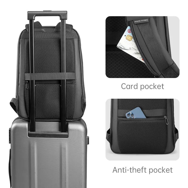 Durable Lightweight Laptop Backpack Black Grey Protection