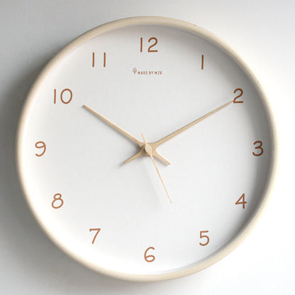 Rustic Wooden Round Wall Clock for Home Decoration - Lusomart