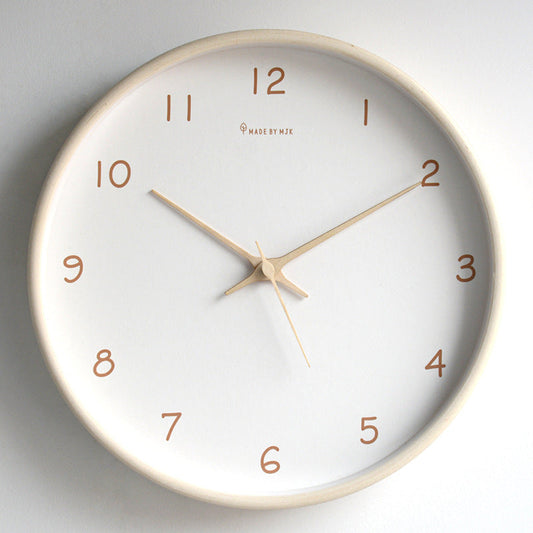 Rustic Wooden Round Wall Clock for Home Decoration - Lusomart