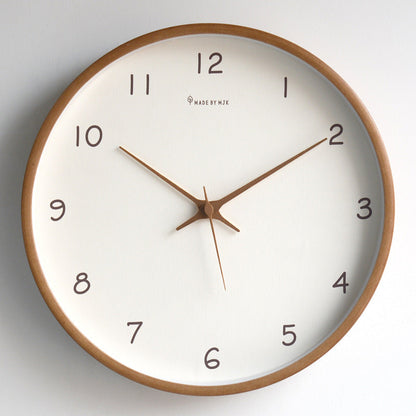 Rustic Wooden Round Wall Clock for Home Decoration