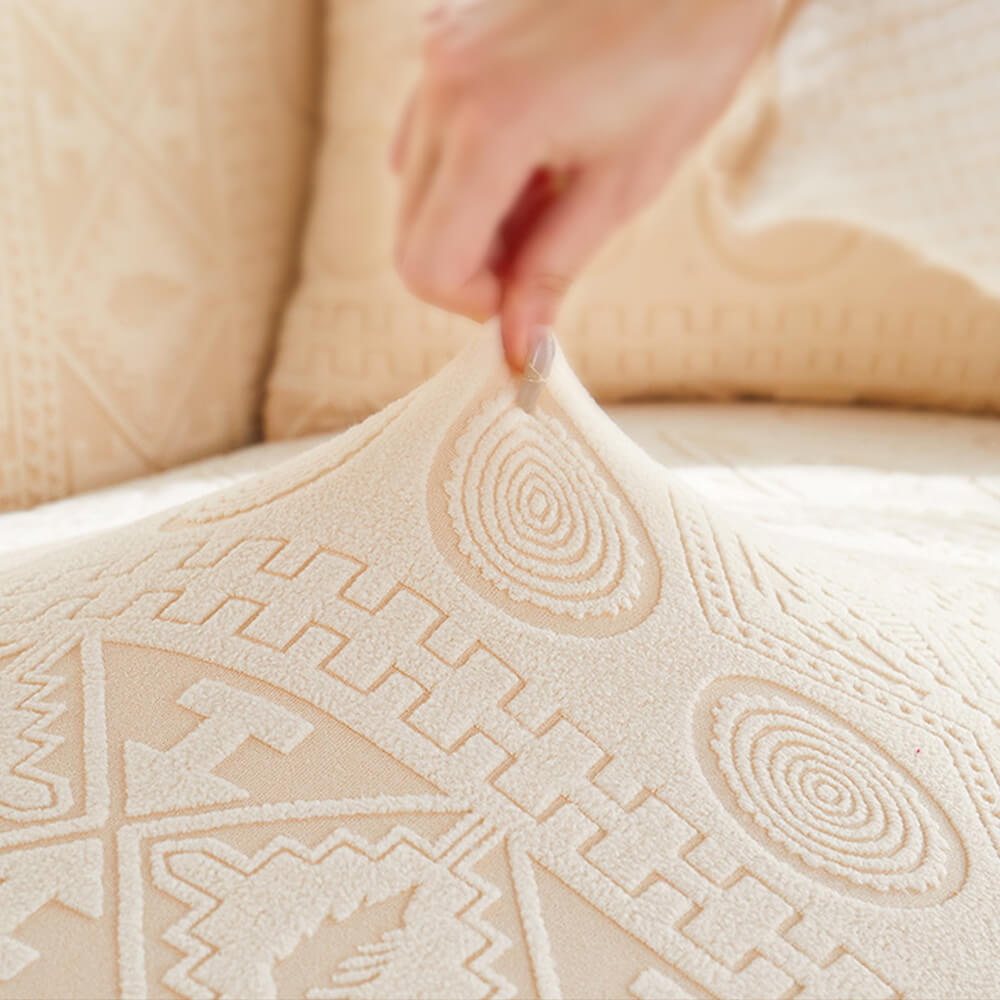 Comfortable Fit Jacquard Sofa Slipcover Protector