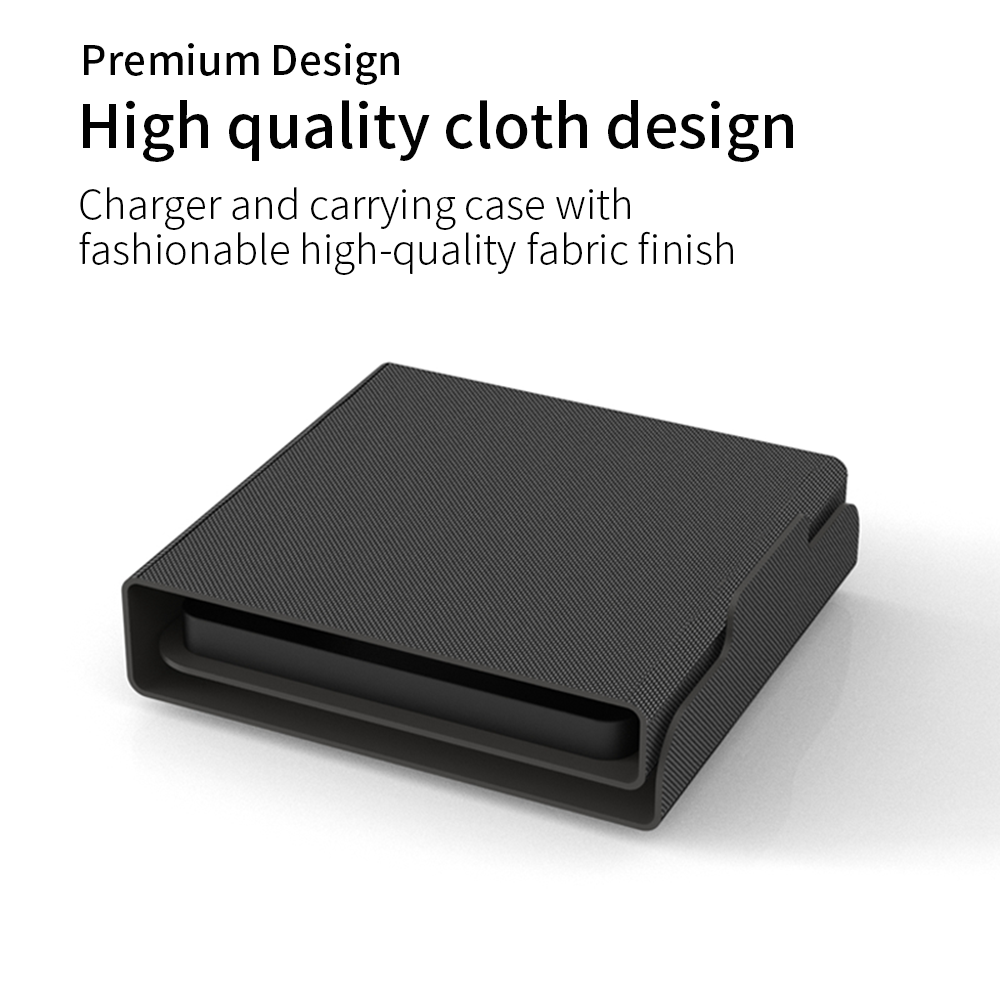 Portable 3-in-1 Fabric Organizer and Qi Charger