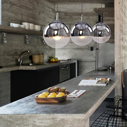 Stunning Glass Pendant Light Clear Globe Chandelier