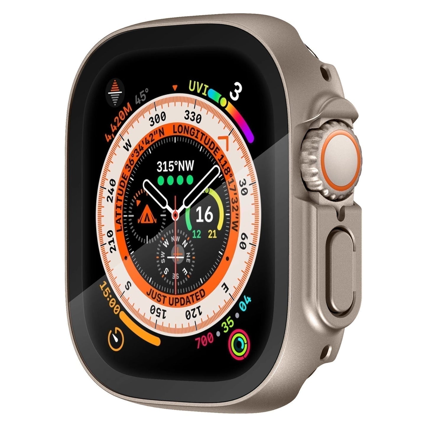 Durable Apple Watch Ultra Case With Clear Screen Guard
