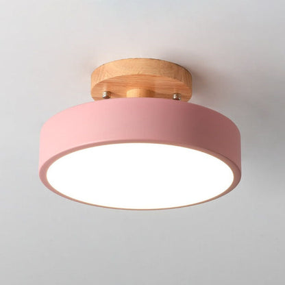 Natural Wood LED Ceiling Light Fixture