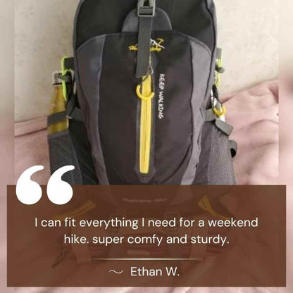 Waterproof 40L Outdoor Trekking Backpack With Extra Compartments