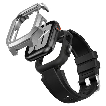 Colorful Rubber Apple Watch Strap With Metal Case