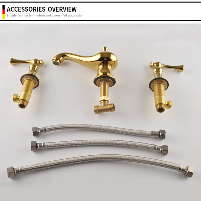 Classic 3-Hole Widespread Bathroom Sink Faucet