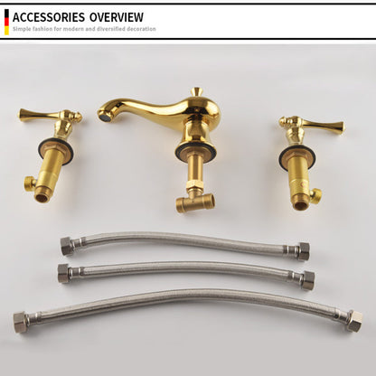 Classic 3-Hole Widespread Bathroom Sink Faucet