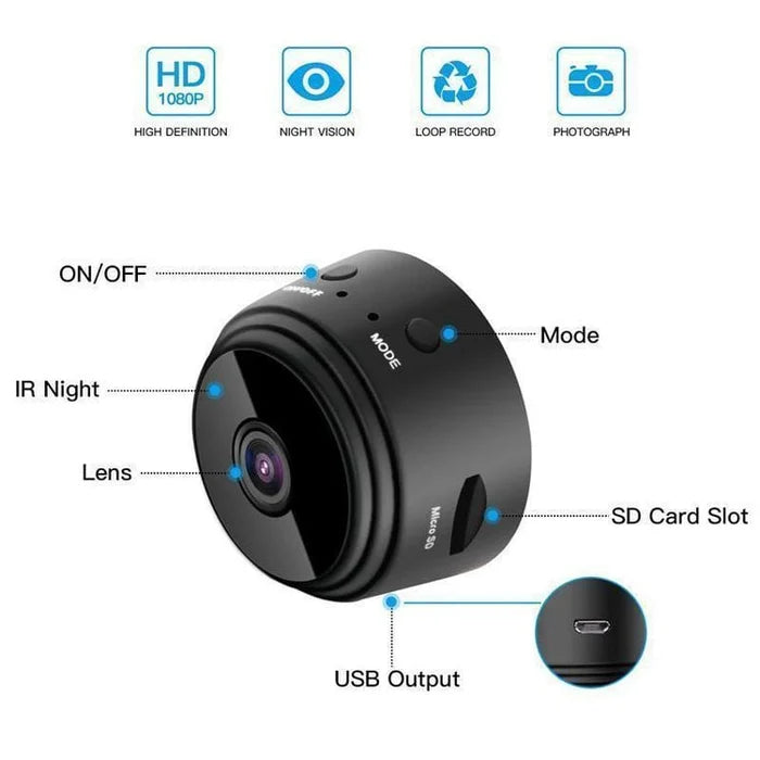 Compact HD Wireless Mini Security Camera