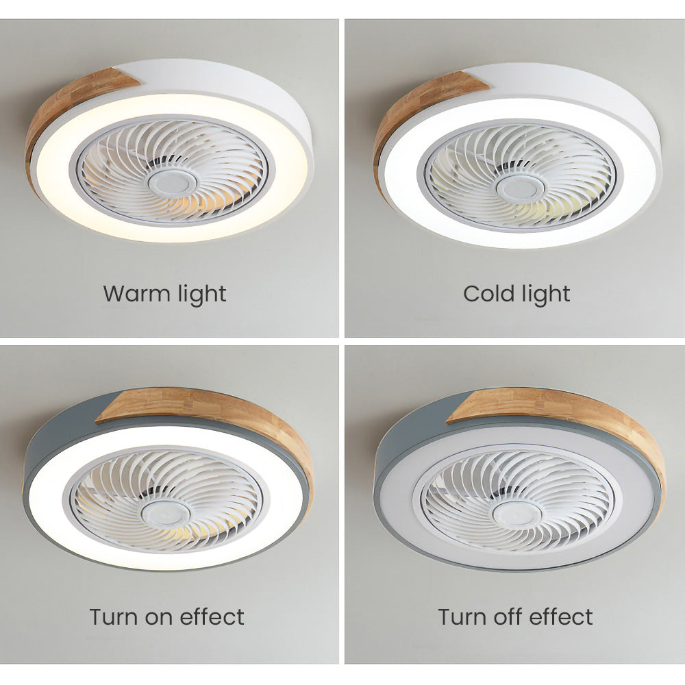 Rustic Wood Ceiling Fan with Efficient LED Lighting