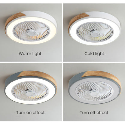 Rustic Wood Ceiling Fan with Efficient LED Lighting