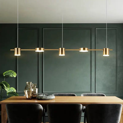 Modern Black Gold Pendant Lighting, 3-5 Lights - Lusomart